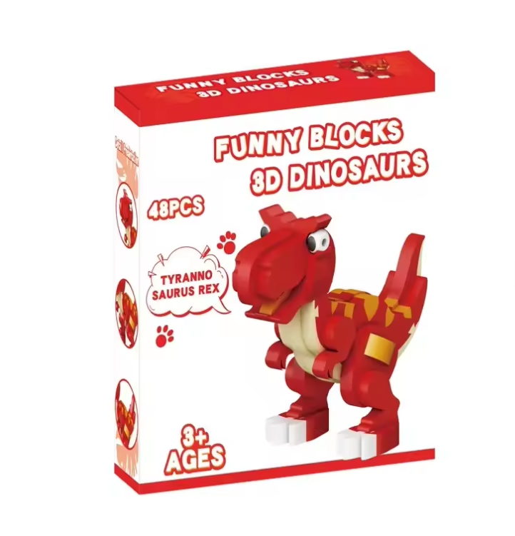 caja con tirano saurio rex de goma eva