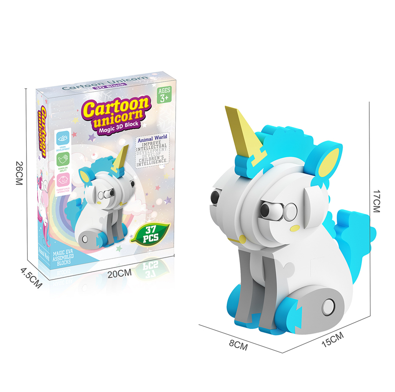 Medidas del unicornio de goma eva