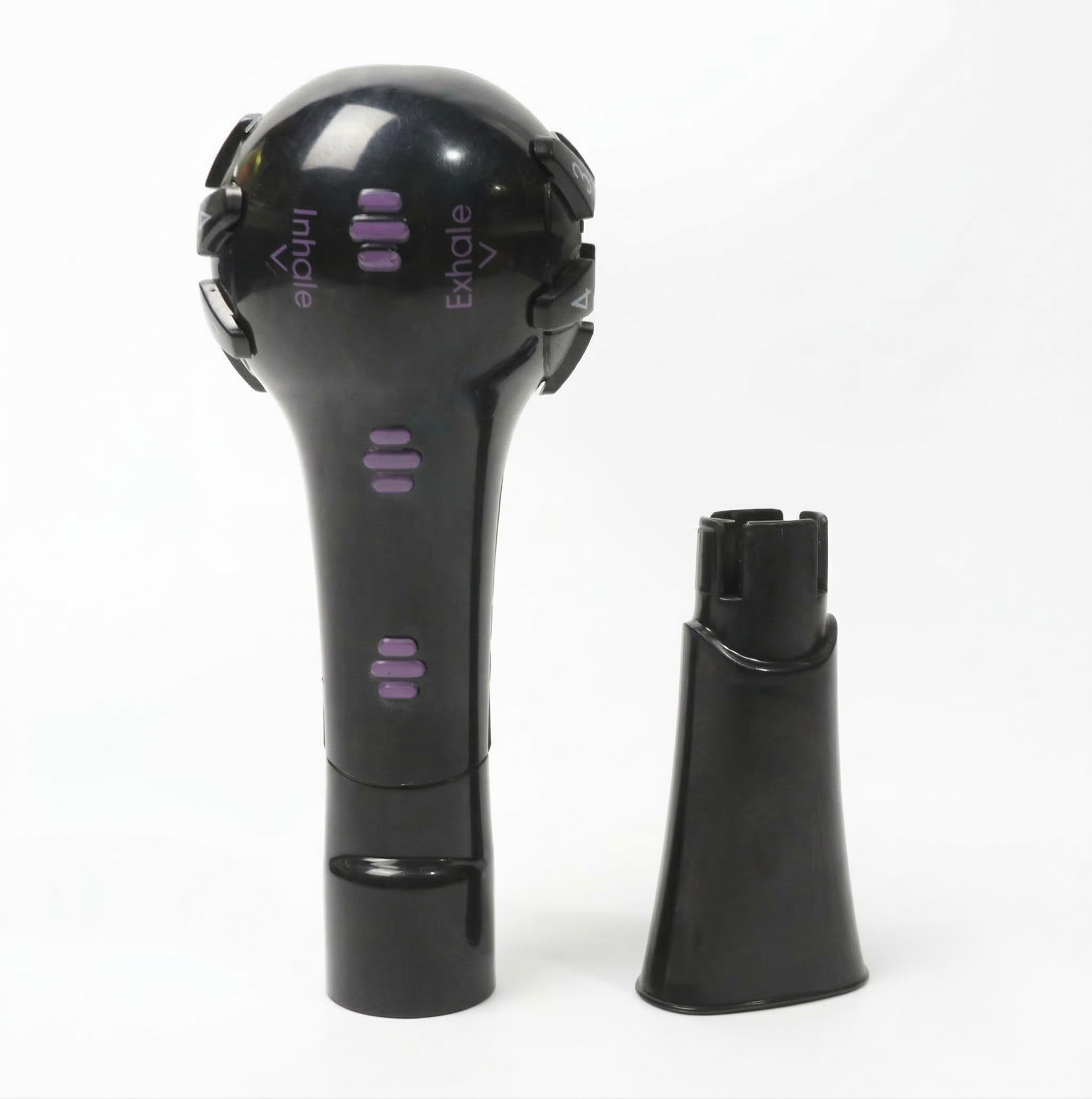 entrenador respiratorio negro boquillas