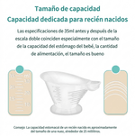 mama alimentando a bebe con el vaso de alimentacion complementaria de grado medico 