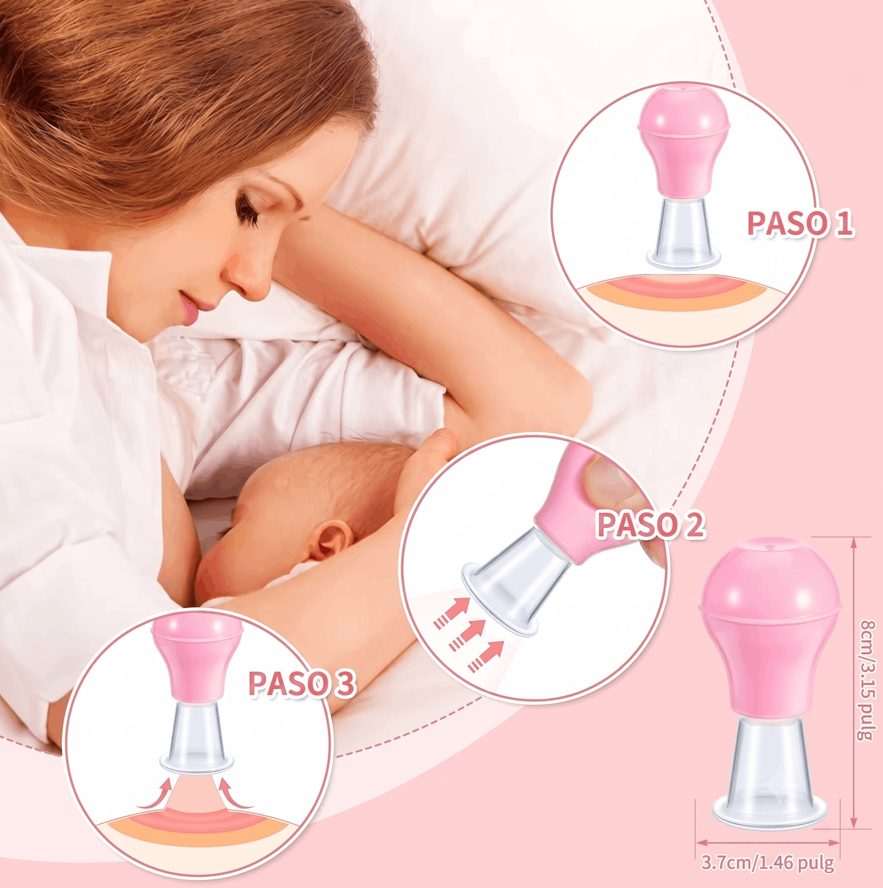 pasos para ocupar el corrector de pezon