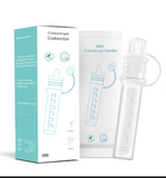 recolector de calostro en su caja